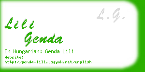 lili genda business card